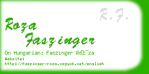 roza faszinger business card